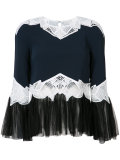lace inserts blouse 