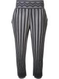 stripe detail cropped trousers