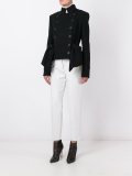 double-breasted draped jacket