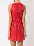 panelled leather dress