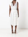 floral applique belted dress