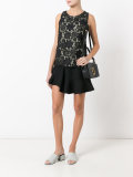 lace pattern drop-waist dress