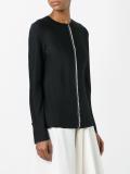contrast exposed seam blouse