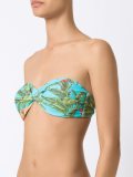 printed bandeau bikini top