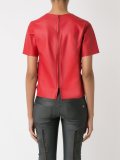 leather shortsleeved top