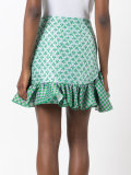 asymmetric frill skirt