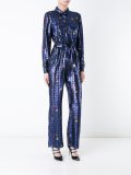 pleated jacquard jumpsuit