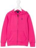 logo zip hoodie
