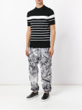 marble print track bottoms