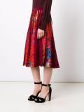 floral print pleated skirt