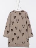 badger print sweater dress