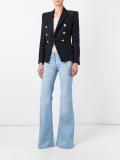 mid-rise flared jeans
