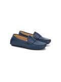 greek border embossed loafers