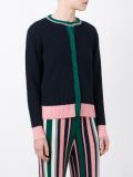 ribbed colour block cardigan 