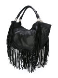 fringed hobo bag