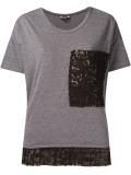 lace panels T-shirt