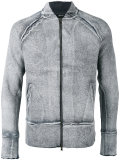 coated zip cardigan 