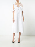 knot detail flared dress