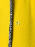 trim detail collarless coat