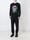 futuristic portrait print sweatshirt