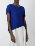 pleated asymmetric blouse