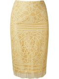 'renascença' lace pencil skirt