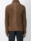zipped leather jacket
