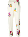 floral print cropped trousers