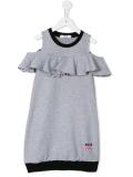 ruffled detail sweatdress