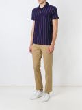pinstriped polo shirt