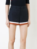 striped hem shorts