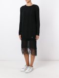distressed cable knit loose fit jumper
