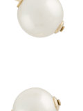 double pearl loop earring