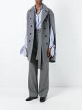 high-rise belted straight trousers