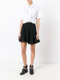 twist-front cropped shirt