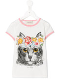 cat print T-shirt 