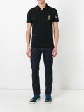 embroidered patch polo shirt