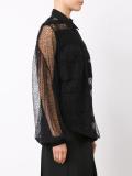 transparent striped pattern shirt