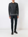 contrast ribbed sweater