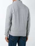 embroidered logo zipped cardigan