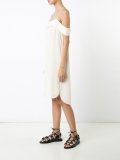 ruffled drop shoulder dress