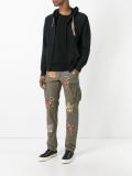embroidered zipped hoodie