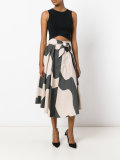 wavy print full skirt