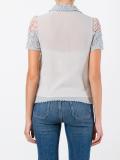 shortsleeved macramé polo top