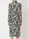midi printed shirt dress