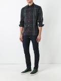 checked print shirt