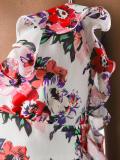 floral print V-neck top