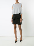 layered knitted blouse