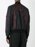 abstract print bomber jacket