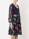 midi floral pleated skirt